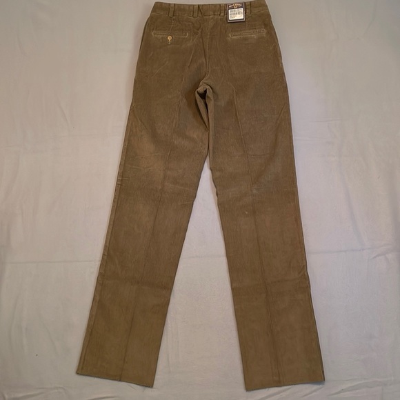 Bills Khakis Corduroy Pants Mens 34 Unhemmed Pleated Front Standard Fit Flaw - Picture 2 of 16